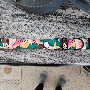 Medium Tropical Tags for Hope dog collar
